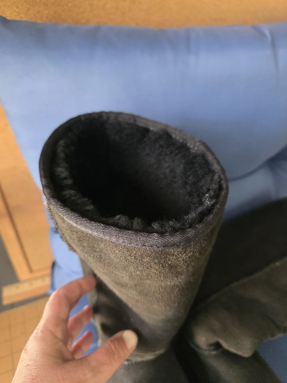 UGG Australia Classic Tall Black Sheepskin Boots Size 9